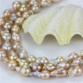 Freshwater Large Baroque Pearl Strand Size 15mm AA Necleated Natural Peach Pearl Strand